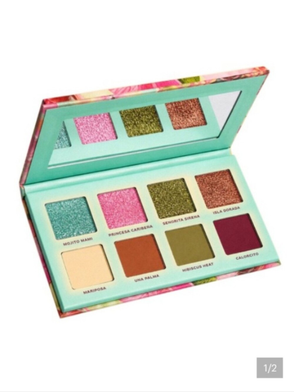 Alamar Eyeshadow Palette — Teal, Pink, Gold, Copper, Cream, Orange, Olive, Berry